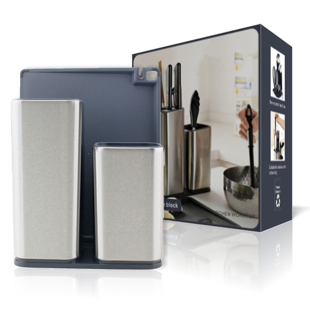 BD-K4003 Knife Stand and Utensil Holder with Cutting Board