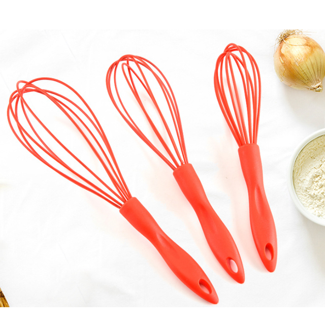 BD-E1004 Silicone Egg Whisk with PP Handle