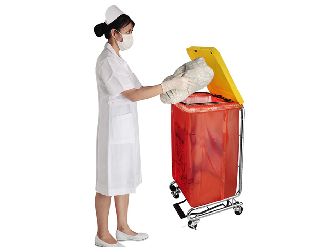 Water soluble laundry bag for infection control