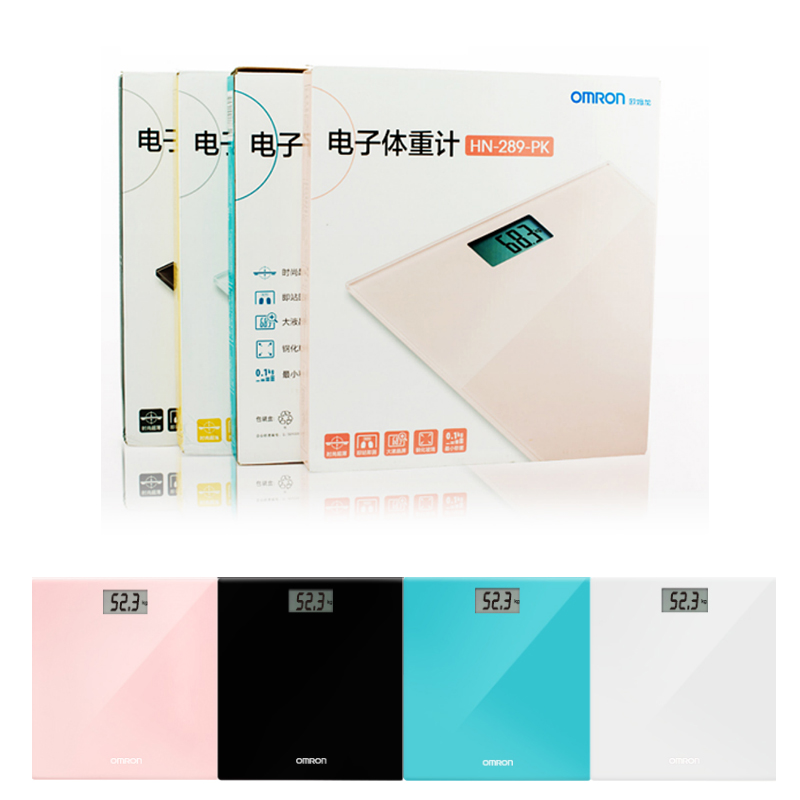 欧姆龙电子体重秤家用高精度成人减肥称迷你称人体秤智能HN-289