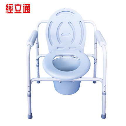 经立通坐便椅KBZG-A钢管移动坐便器套座便器孕妇老人残疾人马桶JD