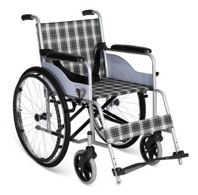 互邦轮椅车可折叠便携喷塑软座HBG25老年人代步车互帮手动轮椅