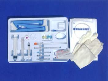 Single-use puncture set local anaesthesia used only once narcotization