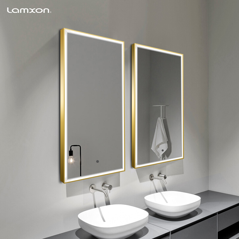 边框带灯方形镜#6162