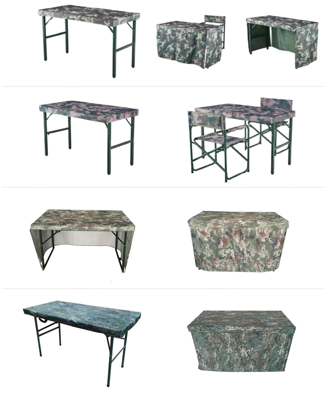 行军便携迷彩指挥桌椅