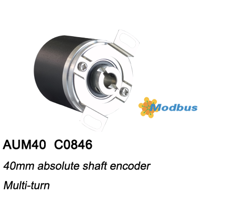 ø40 Absolute Multiturn Encoder AUM40-Modbus RTU with Blind hole flange