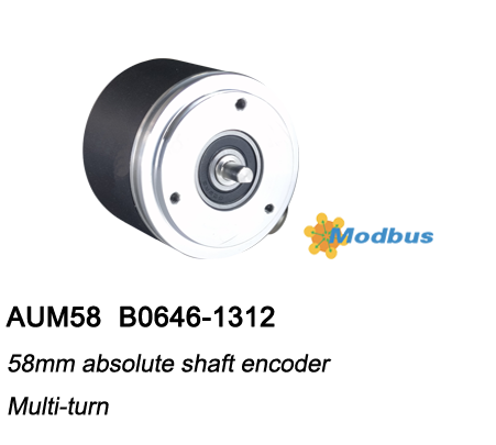 ø58 Absolute Multiturn Encoder AUM58-Modbus RTU with synchronous flange
