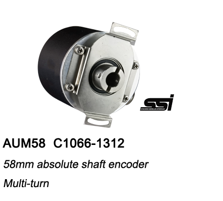 ø58 Absolute Multiturn Encoder AUM58-SSI with Blind hole flange
