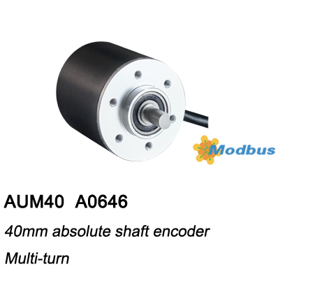 ø40 Absolute Multiturn Encoder AUM40-Modbus RTU with Clamping flange