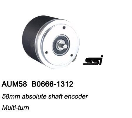ø58 Absolute Multiturn Encoder AUM58-SSI with synchronous flange