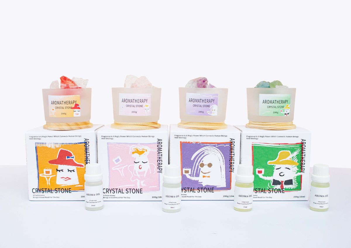 Crystal Stones Essential Oil Diffuser Set - 129A