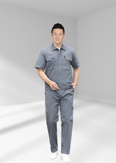 夏季半袖拉链工作服定制