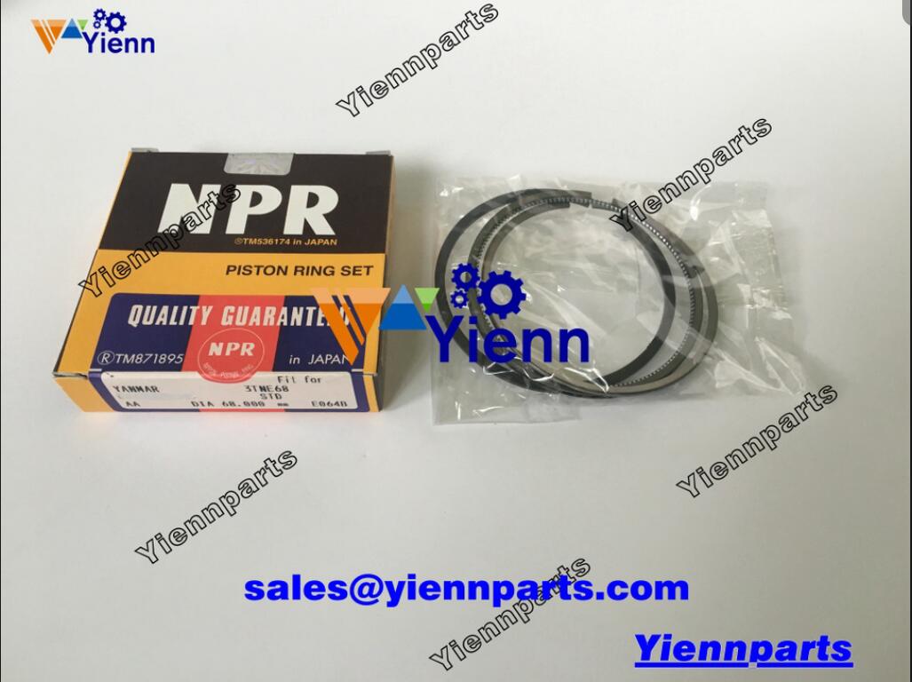 Yanmar 2TNE68 2TNE68-ETB 2TNE68C-ETR Piston ring set for  B1U-1 VIO10 Excavator engine