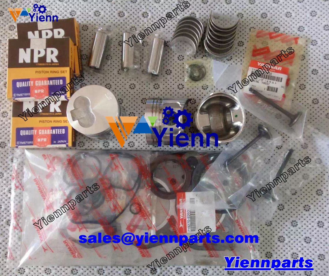 Yanmar 3TN66 3TN66-UHK 3TN66L-UB overhaul rebuild kit for 332 Lawn Garden Tractor B08 Excavator