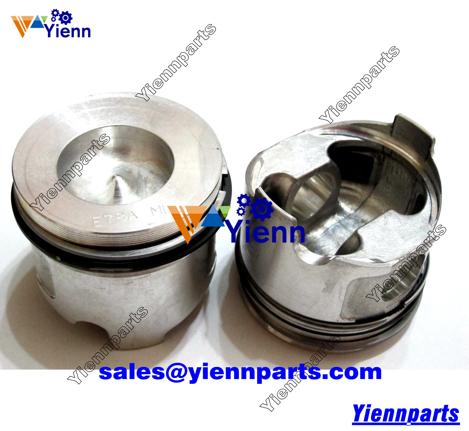 Yanmar 3TNE78 3TNE78A-TBY 3TNE78A-B1A Piston kit for B22-2A Mini Excavator F-7H F-21EX Tractor