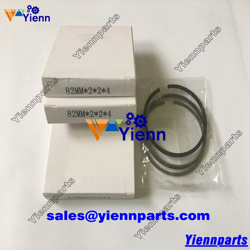 Yanmar 3TNE82 3TNE82A-RNY 3TNE82A-EBX Piston ring set for F-28EX Tractor B27-2 B27-2B Mini Excavator