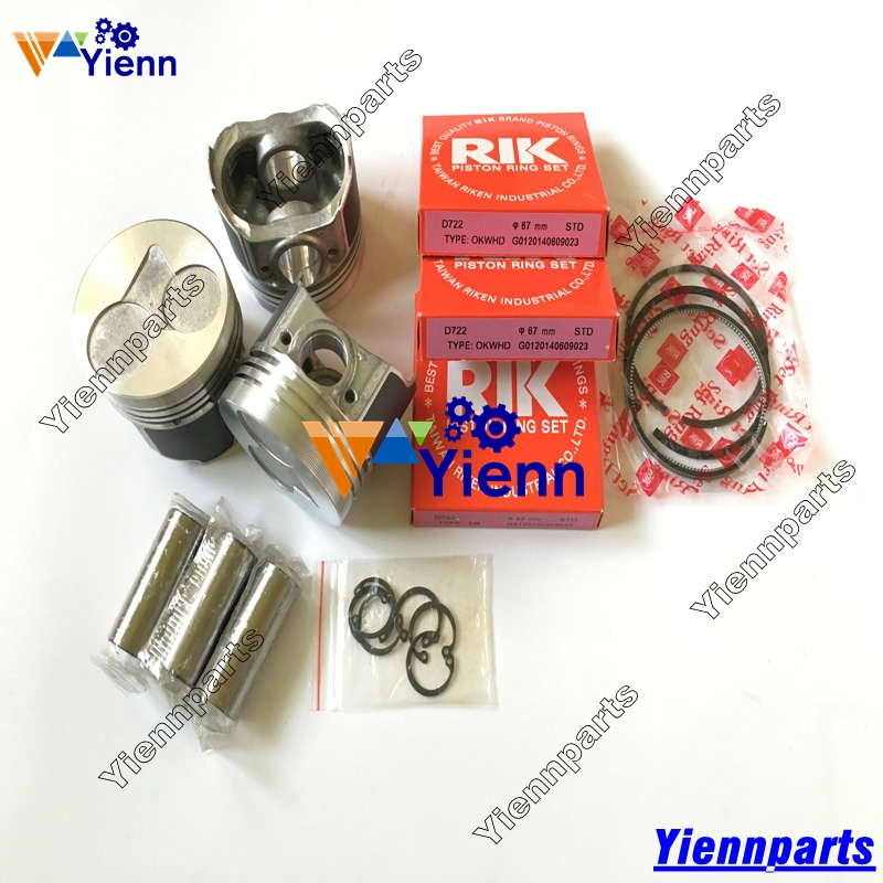 Kubota D722 D722-E D722EB engine Piston 16851-21112 and Piston Ring