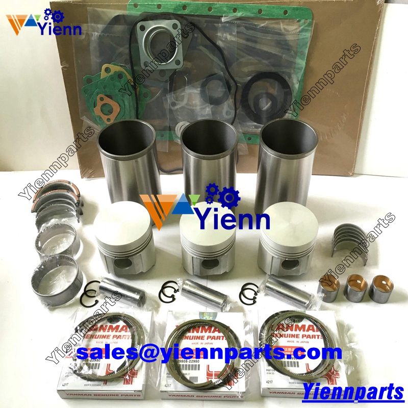 Yanmar 3T84 3T84HLE-TBS 3T84HLE overhaul rebuild kit for YM276 YM330T tractor engine parts