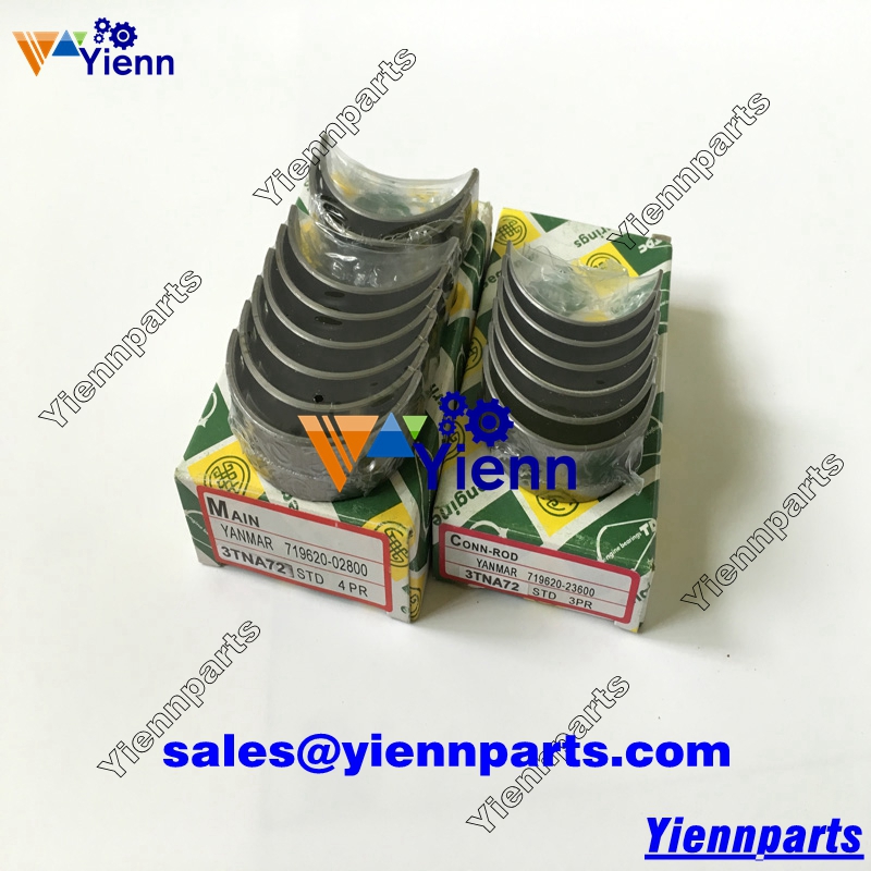 Yanamr 3TNA72 3TNA72-UIA Crankshaft main conrod bearing set for F-5D Tractor Tractor B12 Excavator