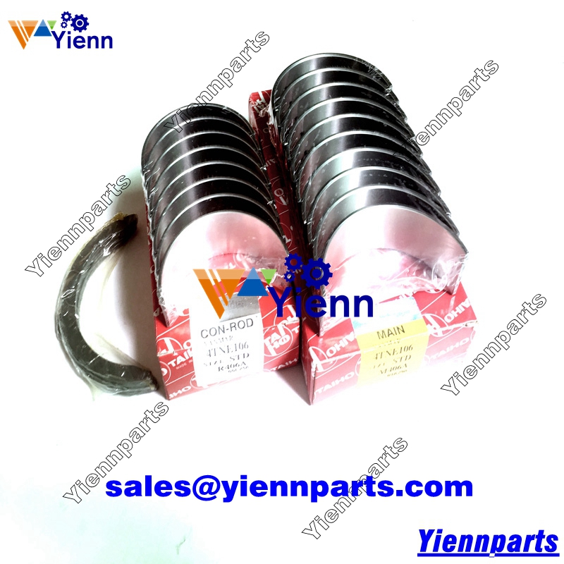 Yanmar 4TNE106T 4TNE106T-1FB 4TNE106T-NS Crankshaft main conrod bearing set for PC110 Excavator