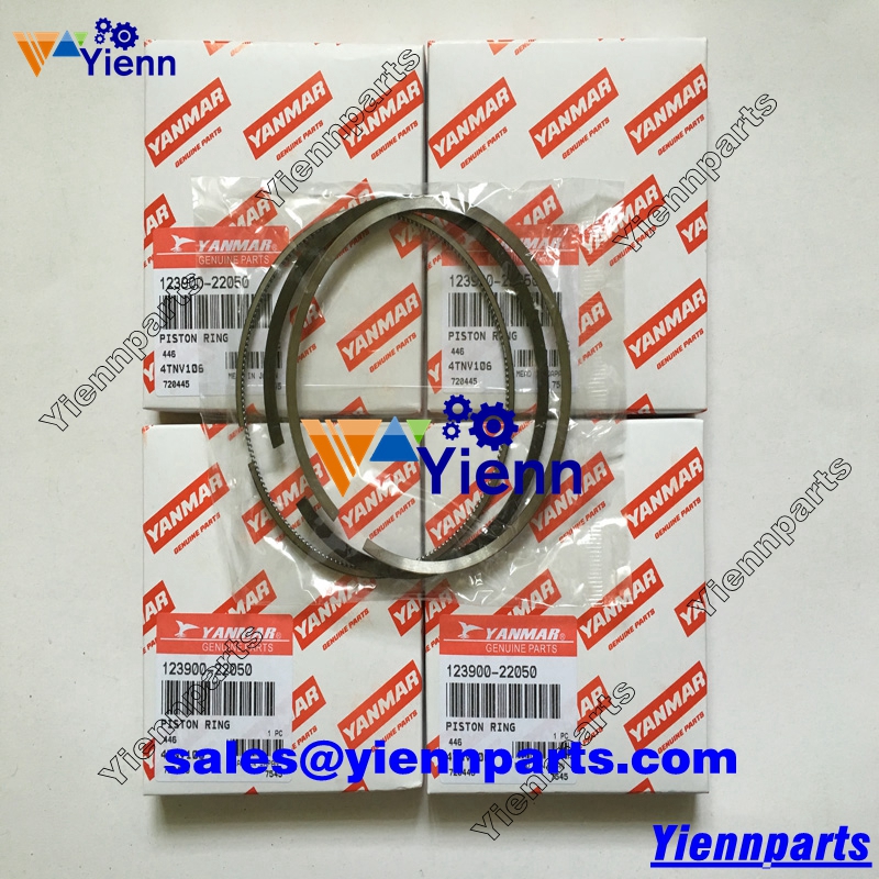 Yanmar 4TNE106 4TNE106-1FB 4TNE106-TR(N)P Piston ring set 123900-22050 for PC95R-2 PW95R-2 Excavator