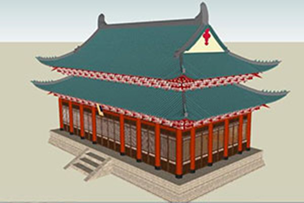 古代建筑模型 寺庙模型 庙宇模型