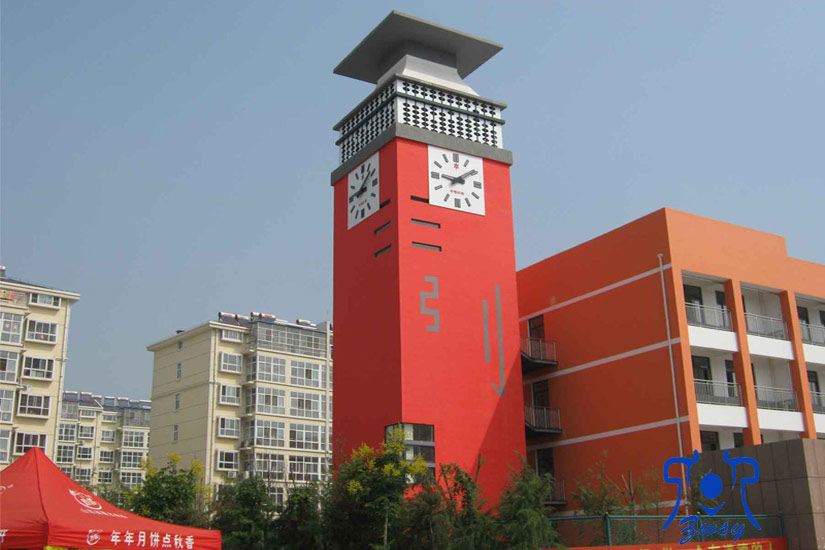 正方形建筑钟 景观钟