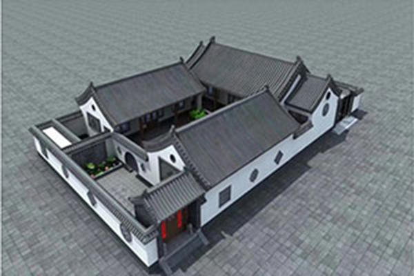 古代院落模型 庭院模型