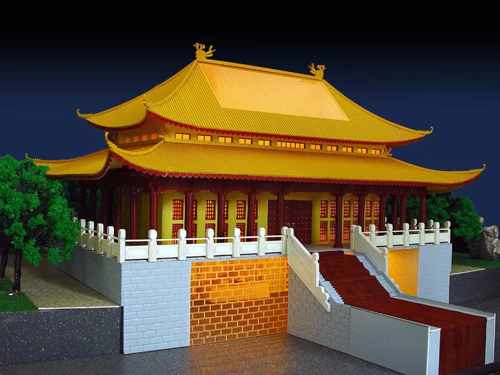 古建阁楼模型 古建筑模型