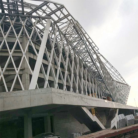 天津职业技术师范大学体育馆钢结构安装工程