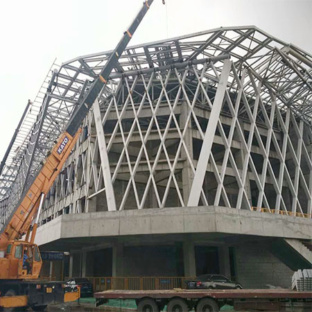 天津职业技术师范大学体育馆钢结构安装工程