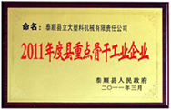 <div style="text-align:center;">
	2011年度县重点骨干企业
</div>