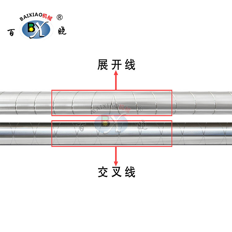 鋁導(dǎo)輥展開(kāi)線 交叉線