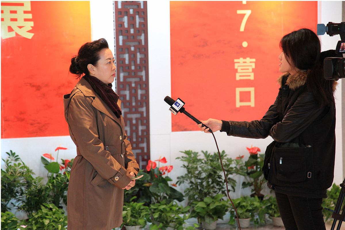 辽宁省美术家协会主席王易霓接受电视台采访