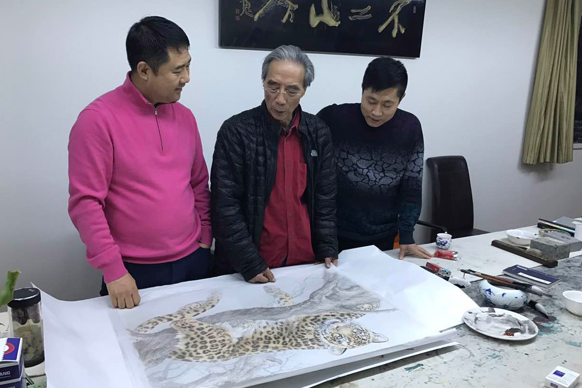 左昌宇集团董事长李刚-著名画家宋雨桂-画家刘继彪