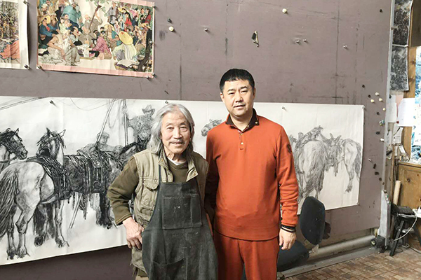 昌宇集团董事长李刚与著名画家许勇