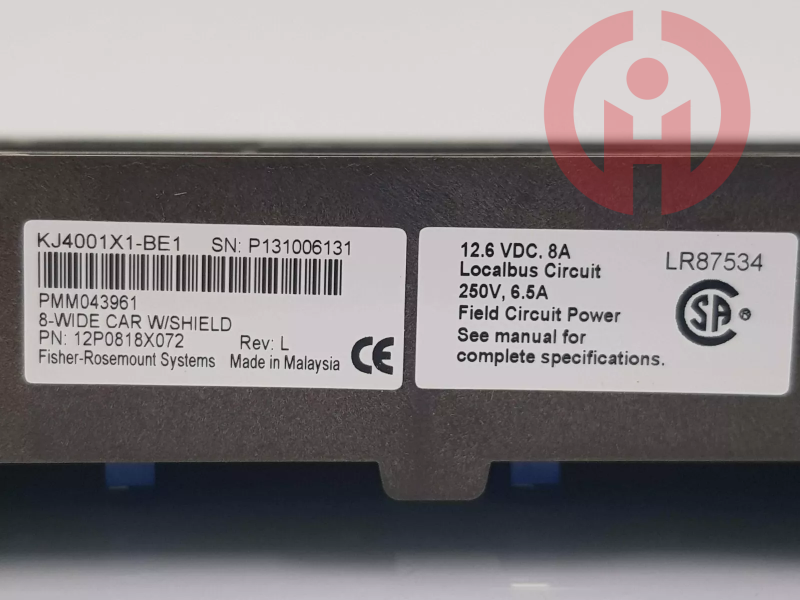 EMERSON  8-Wide I/O Carrier I/O CARD KJ4001X1-BE1