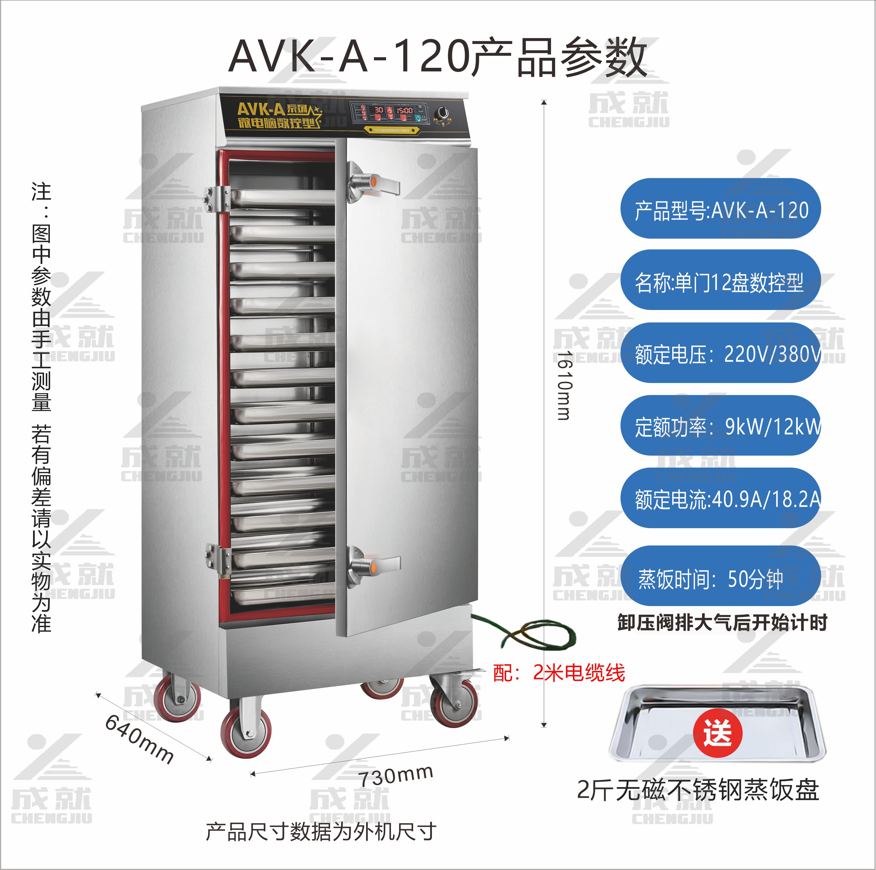 微电脑数控蒸饭车 AVK-A-120