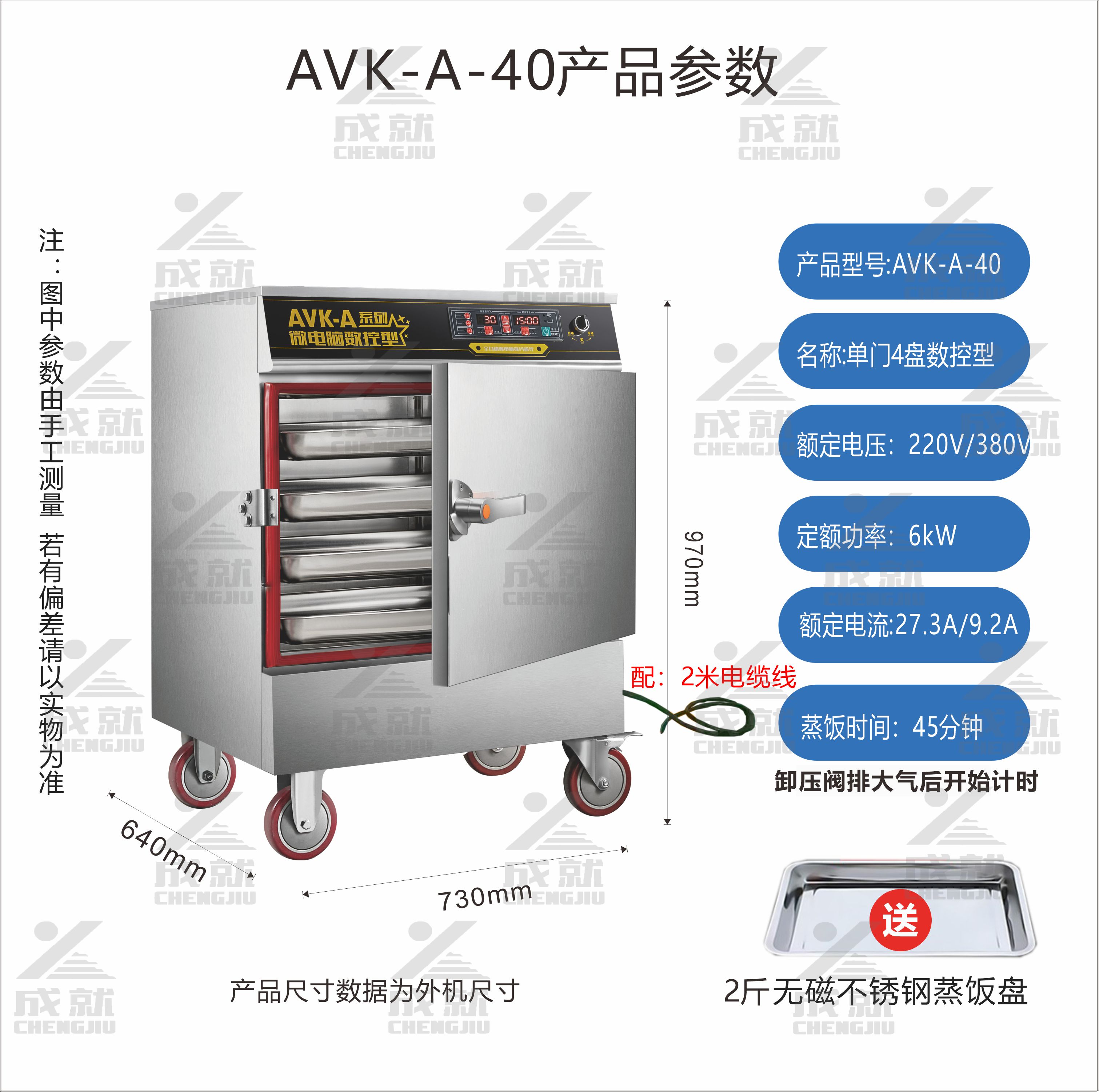 微电脑数控蒸饭车 AVK-A-40
