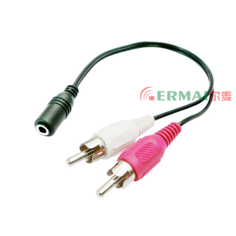 RAC转3.5母音频线
