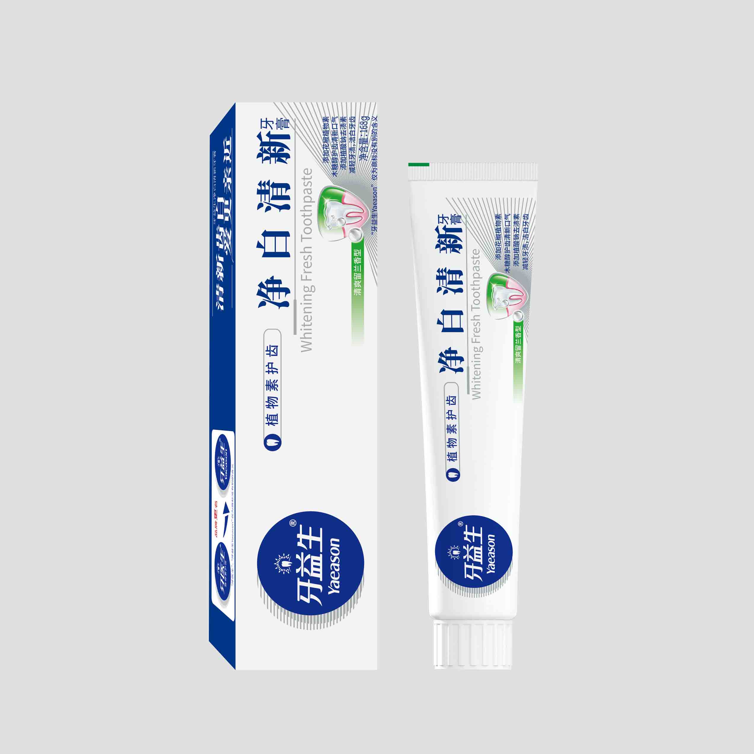 168g牙益生净白清新牙膏