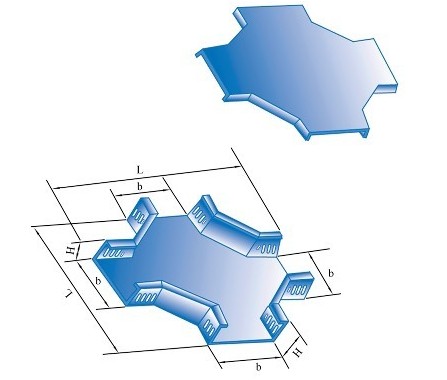 XQJ-C-4槽式水平四通