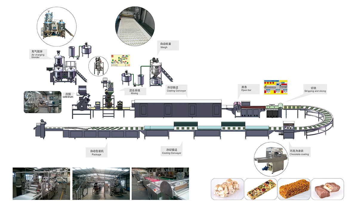 200-400 kg/h 谷物棒糖排線
