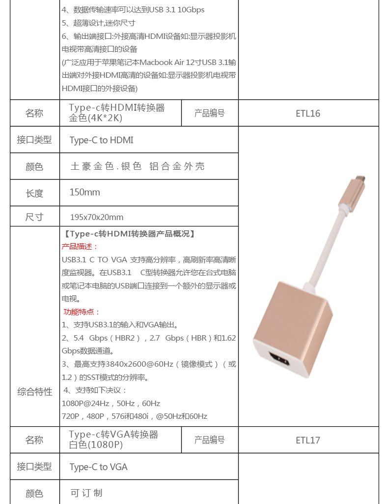 Type-C 转换器 type c接口转换器 type-c转换器厂家直销