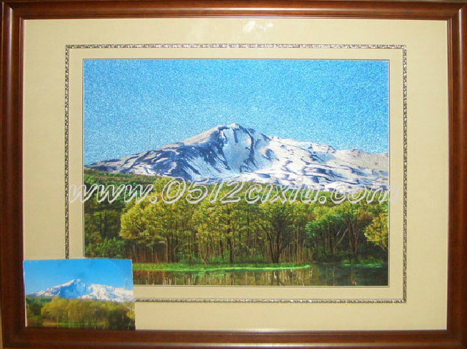 苏绣-富士山