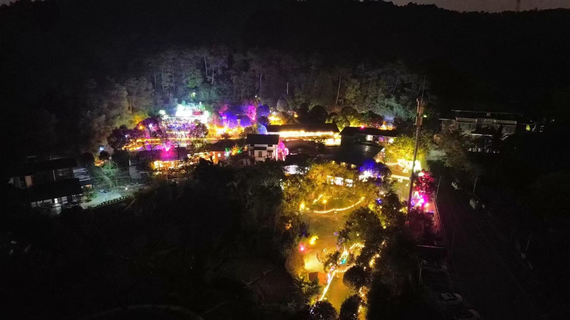 花中溪迷人夜景