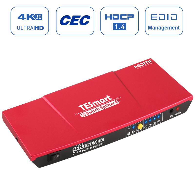 2x4 HDMI Switch Splitter