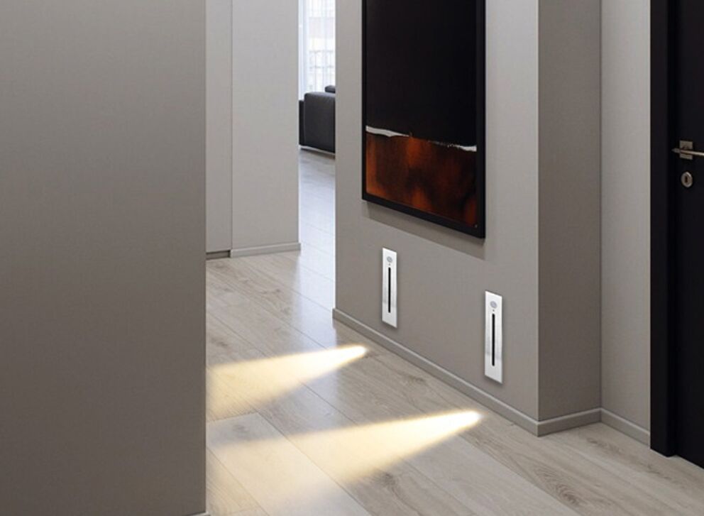 Where is the floor lamp installed in the bedroom? What is the appropriate installation location?