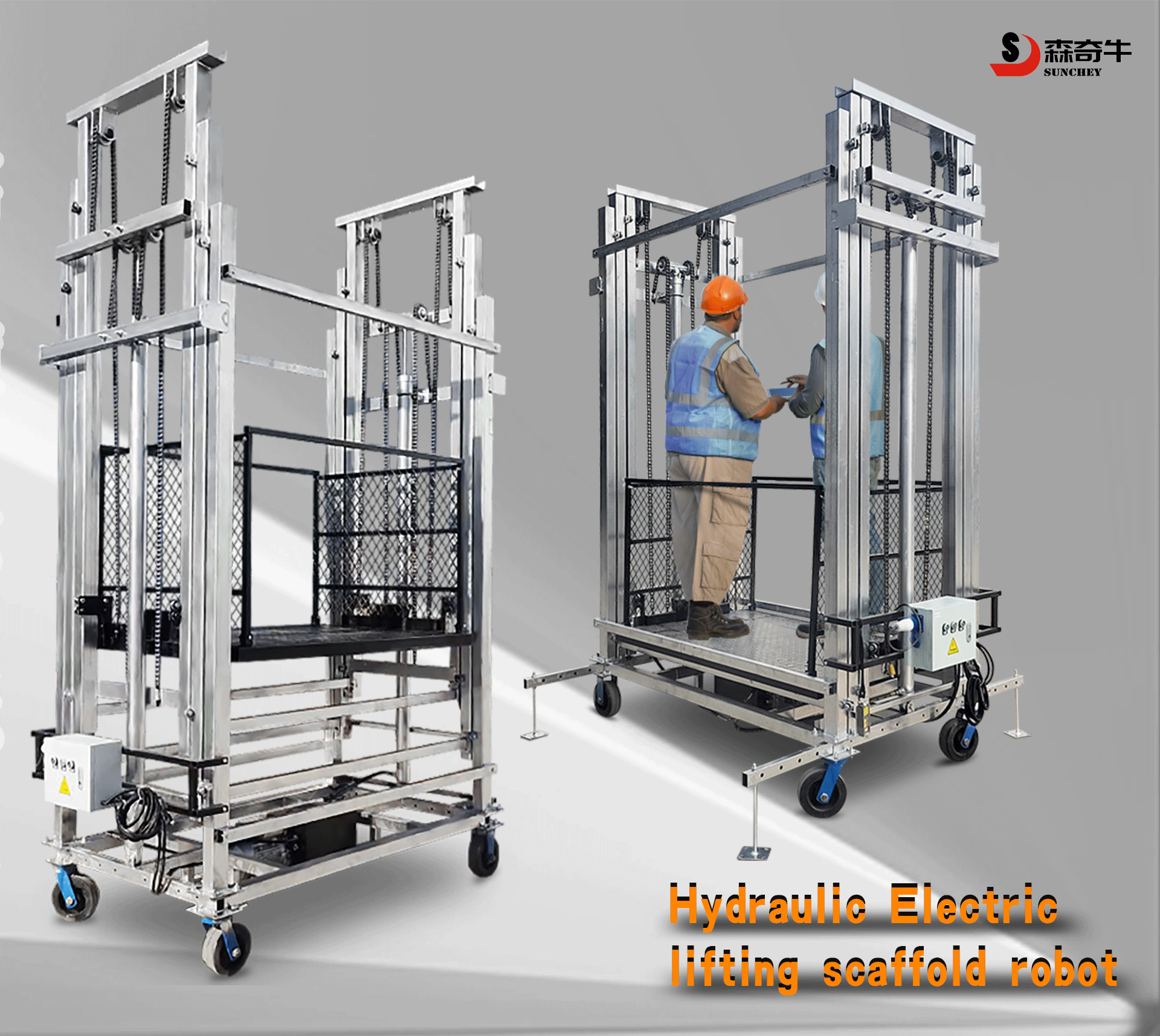 Hydraulic lifting electric scaffolding