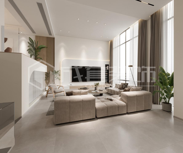 温柔系现代奶油住宅